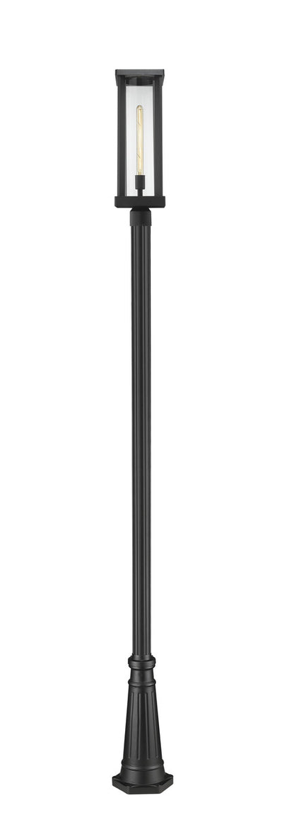 Z-Lite Glenwood 1 Light Outdoor Post Mounted Fixture in Black 586PHBR-519P-BK