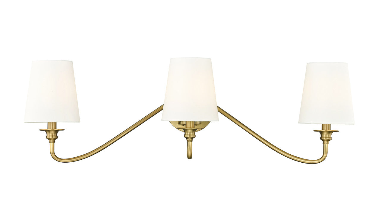 Z-Lite Gianna 3 Light Wall Sconce in Modern Gold 7509-3S-MGLD