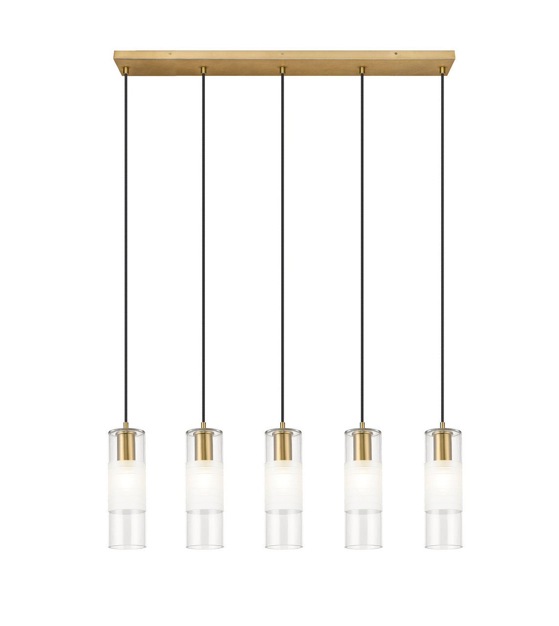 Z-Lite Alton 5 Light Linear Chandelier in Modern Gold 824P-5L-MGLD