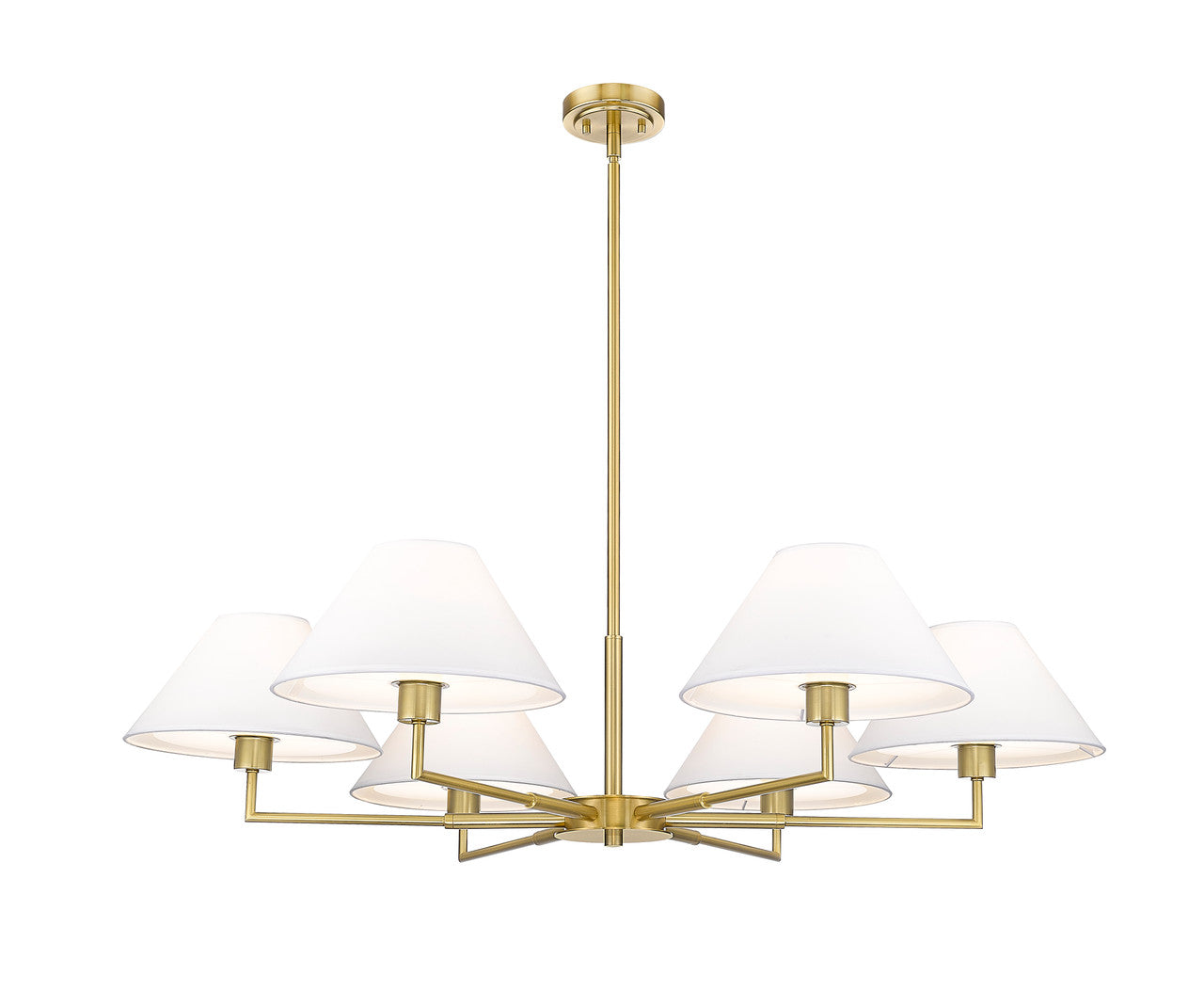 Z-Lite Leila 6 Light Chandelier in Luxe Gold 744-44R-LG