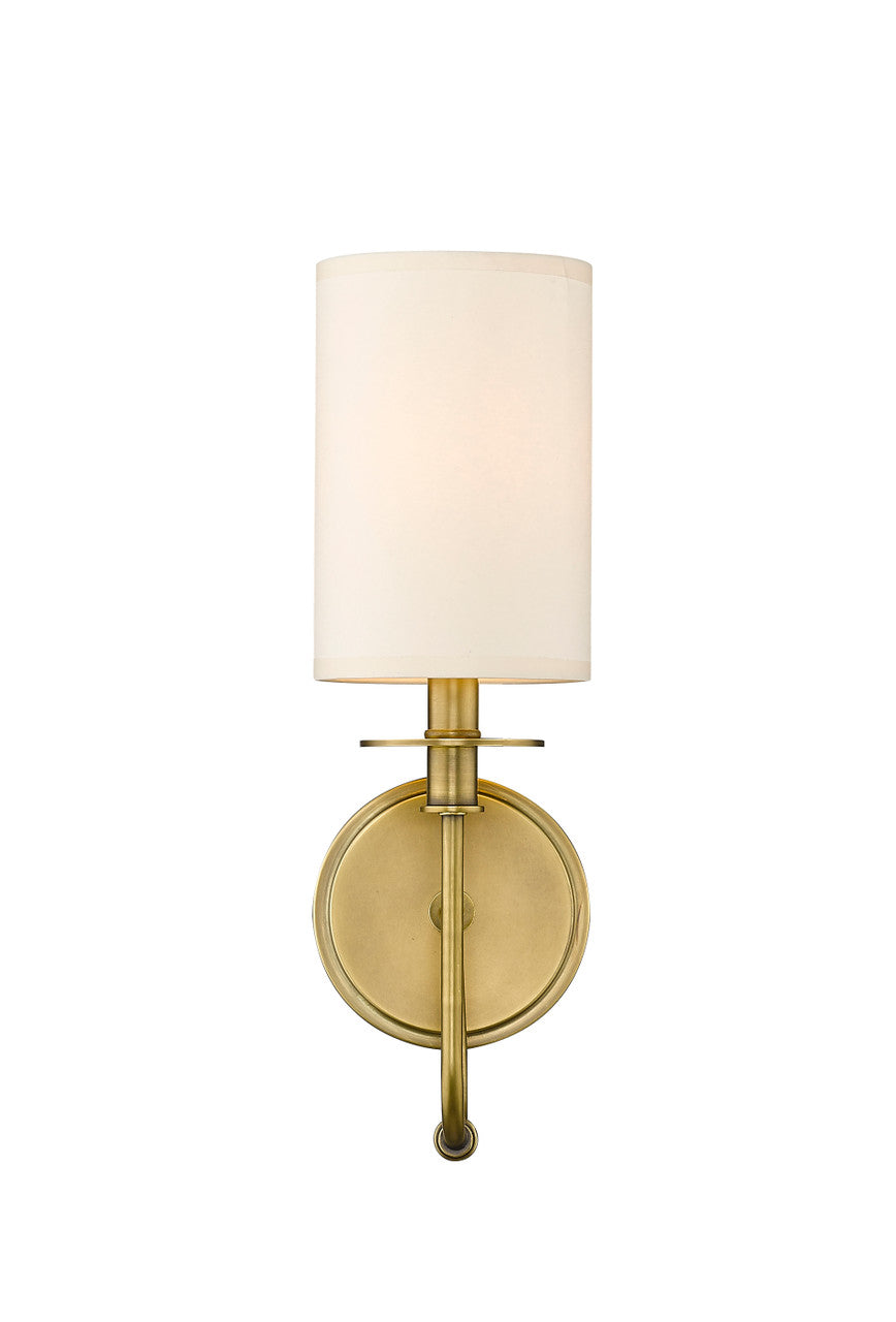 Z-Lite Ella 1 Light Wall Sconce in Rubbed Brass 809-1S-RB