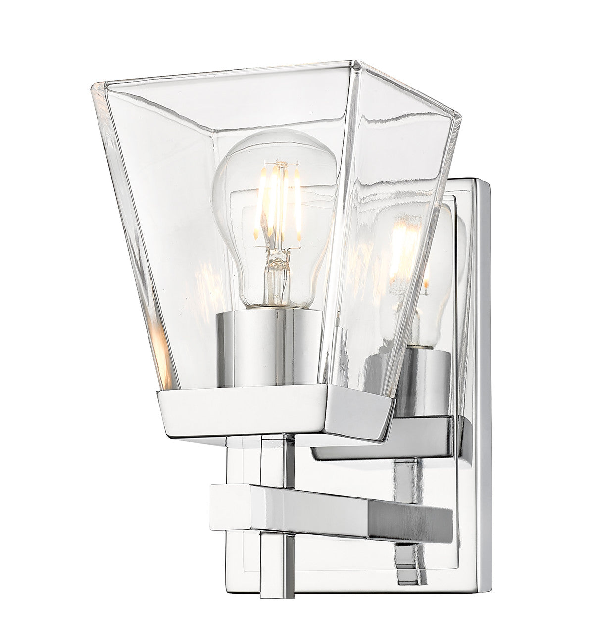 Z-Lite Lauren 1 Light Wall Sconce in Chrome 819-1S-CH