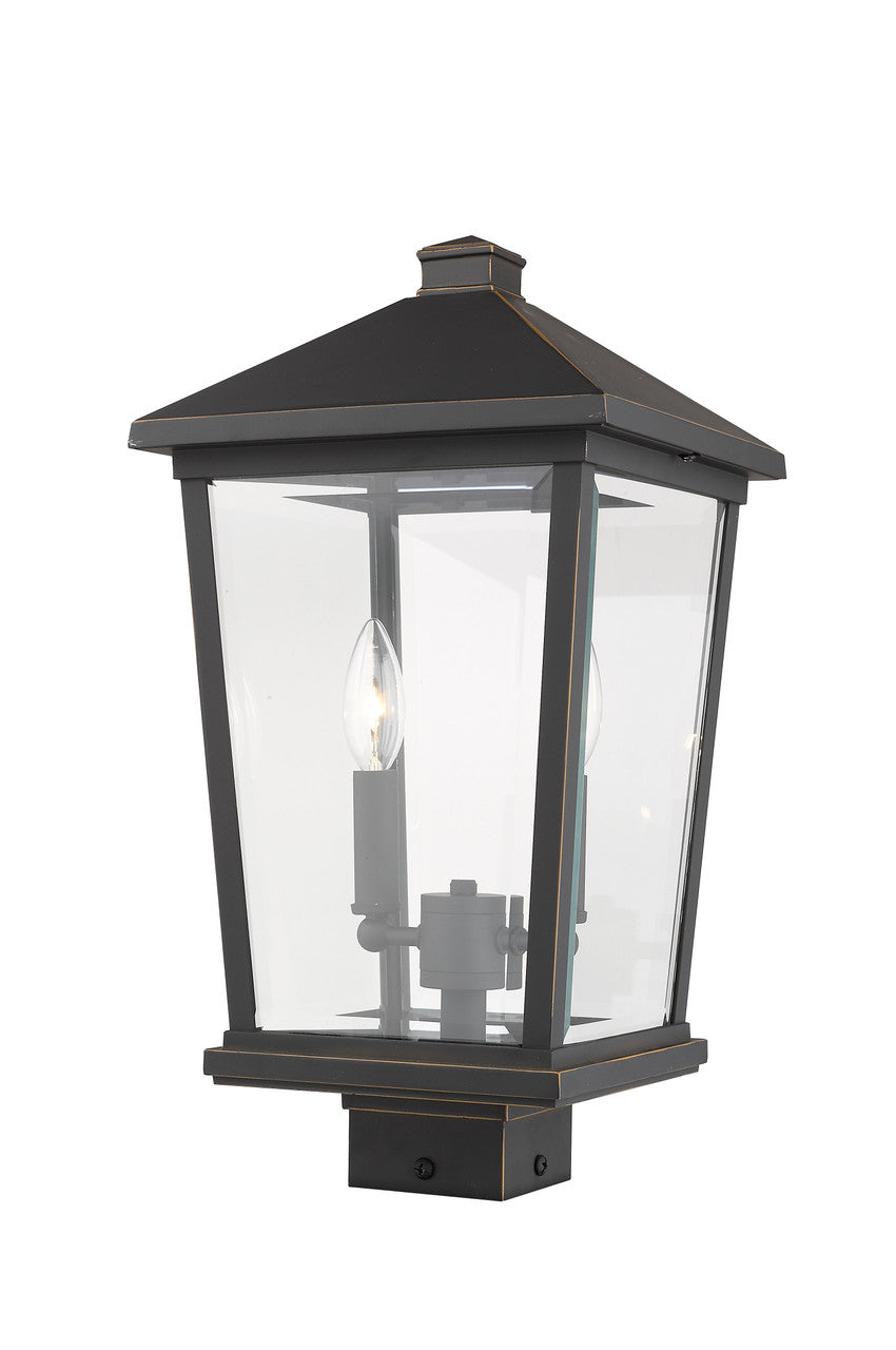 Z-Lite Beacon 2 Light Outdoor Post Mount Fixture in Oil Rubbed Bronze 568PHBS-ORB