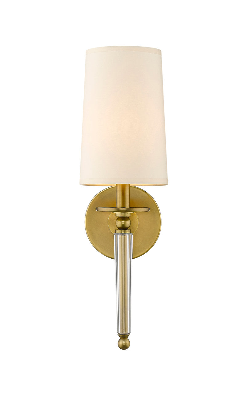 Z-Lite Avery 1 Light Wall Sconce in Rubbed Brass 810-1S-RB