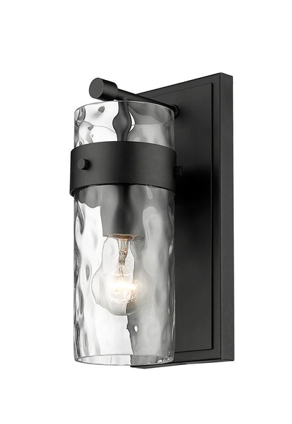 Z-Lite Fontaine 1 Light Wall Sconce in Matte Black 3035-1V-MB