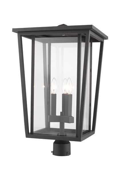 Z-Lite Seoul 3 Light Outdoor Post Mount Fixture in Oil Rubbed Bronze 571PHXLR-ORB