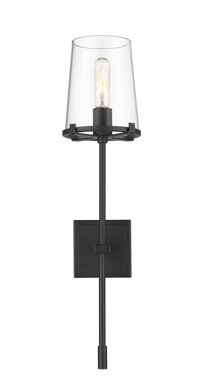 Z-Lite Callista 1 Light Wall Sconce in Matte Black 3032-1S-MB