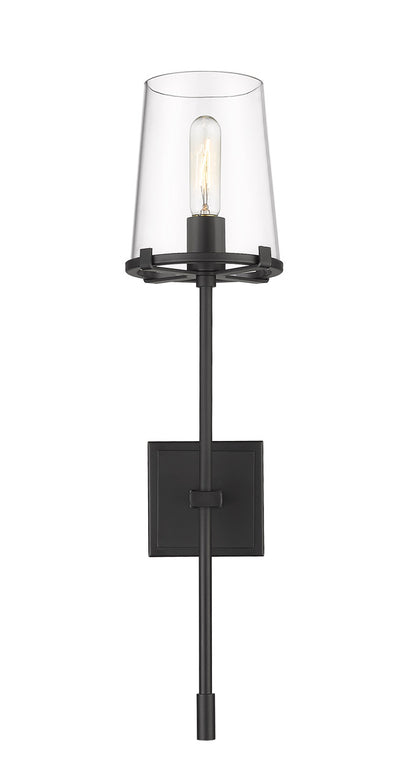 Z-Lite Callista 1 Light Wall Sconce in Matte Black 3032-1S-MB