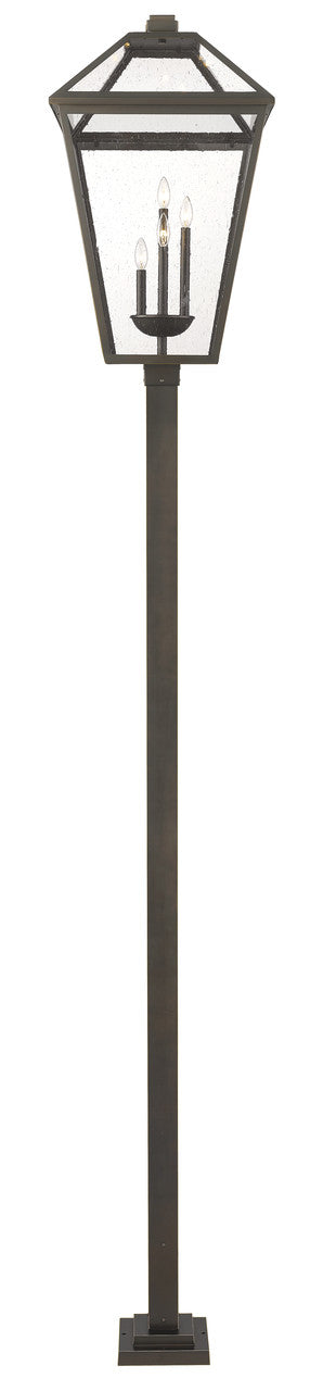 Z-Lite Talbot 4 Light Outdoor Post Mounted Fixture in Oil Rubbed Bronze 579PHXLXS-536P-ORB