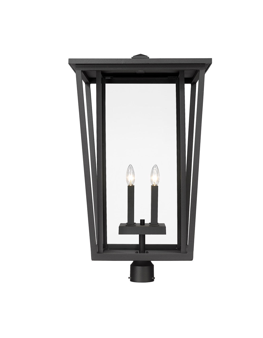 Z-Lite Seoul 4 Light Outdoor Post Mount Fixture in Black 571PHXXLR-BK