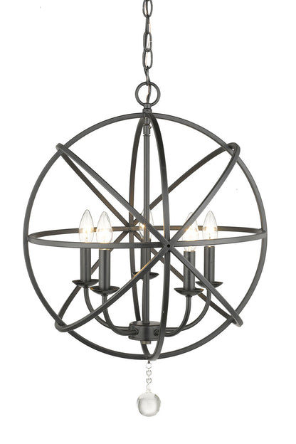 Z-Lite Tull 5 Light Chandelier in Matte Black 458-20MB