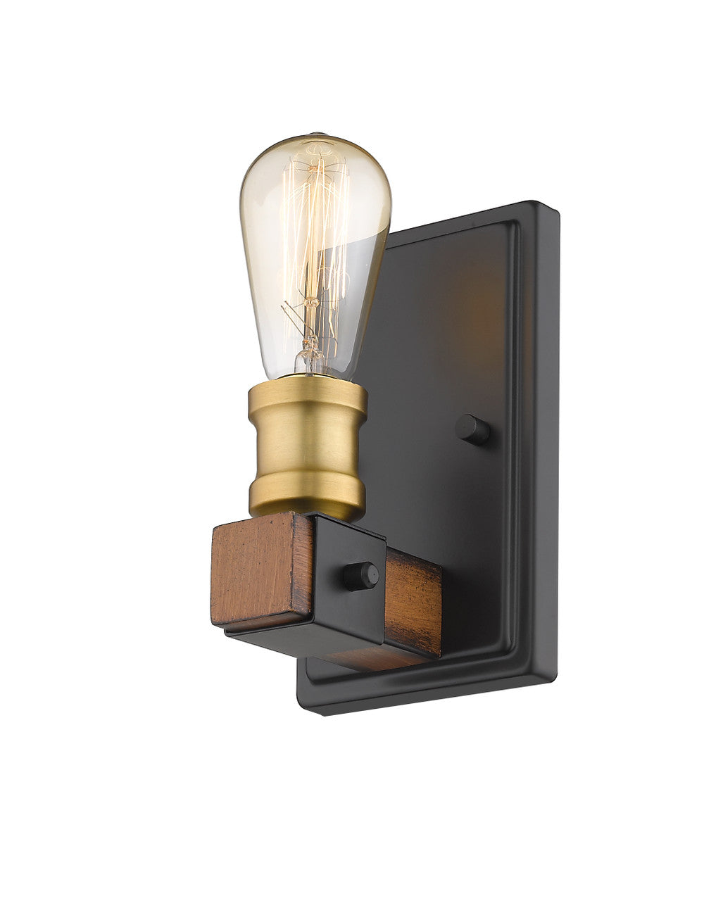 Z-Lite Kirkland 1 Light Wall Sconce in Rustic Mahogany 472-1S-RM