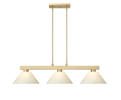 Z-Lite Cobalt 3 Light Billiard in Modern Gold 152MGLD-AGM14