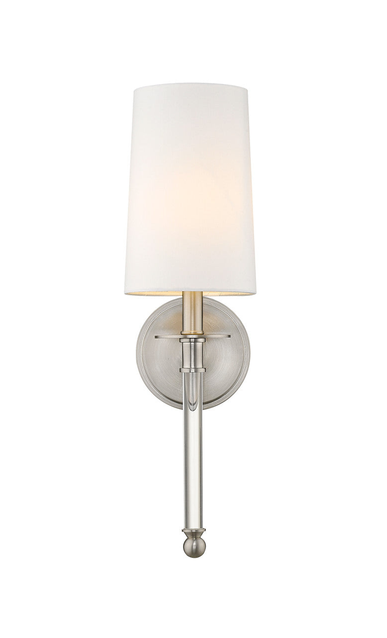 Z-Lite Mila 1 Light Wall Sconce in Brushed Nickel 808-1S-BN