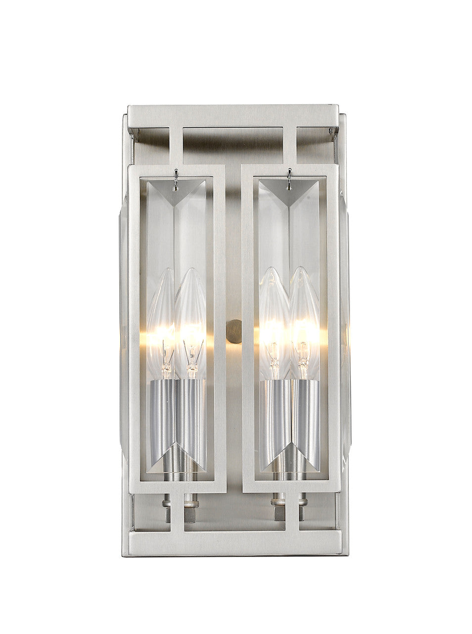 Z-Lite Mersesse 2 Light Wall Sconce in Brushed Nickel 6006-2S-BN