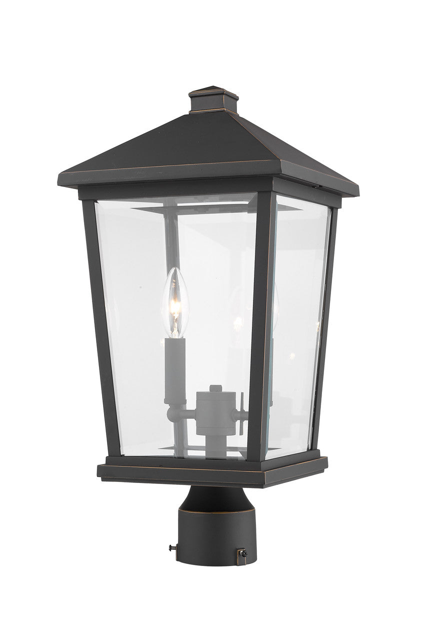 Z-Lite Beacon 2 Light Outdoor Post Mount Fixture in Oil Rubbed Bronze 568PHBR-ORB