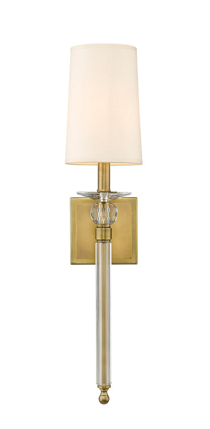 Z-Lite Ava 1 Light Wall Sconce in Rubbed Brass 804-1S-RB