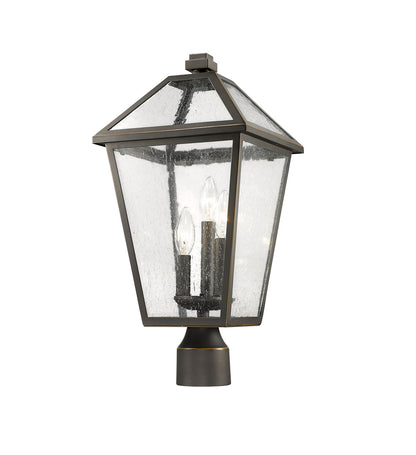 Z-Lite Talbot 3 Light Outdoor Post Mount Fixture in Oil Rubbed Bronze 579PHBR-ORB