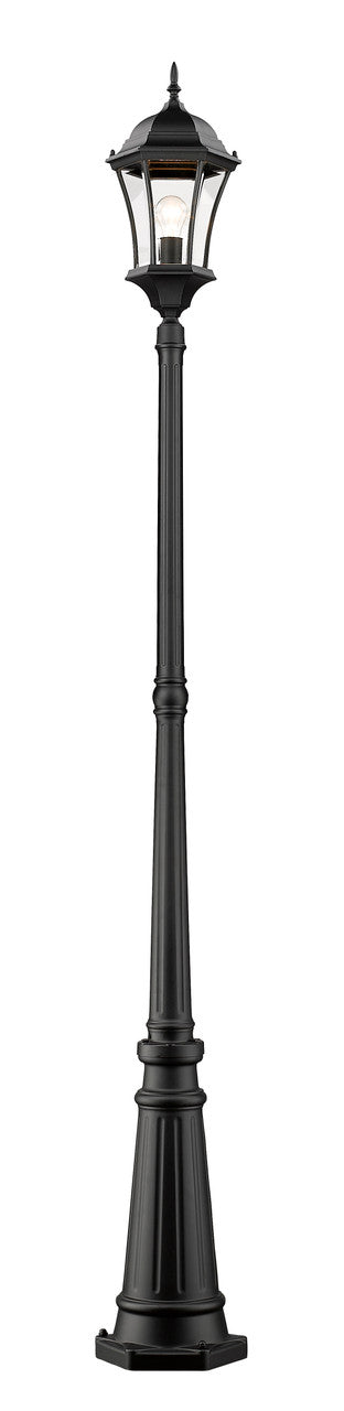 Z-Lite Wakefield 1 Light Outdoor Post Mounted Fixture in Black 522MP1-BK