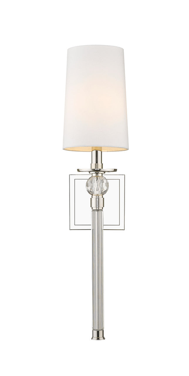 Z-Lite Mia 1 Light Wall Sconce in Polished Nickel 805-1S-PN