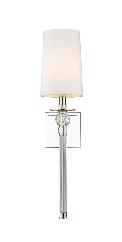 Z-Lite Mia 1 Light Wall Sconce in Polished Nickel 805-1S-PN