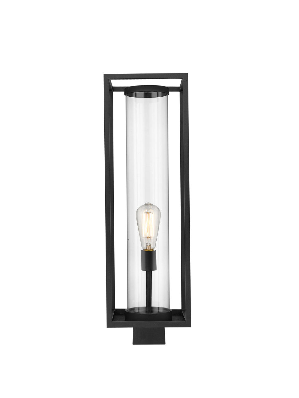 Z-Lite Dunbroch 1 Light Outdoor Post Mount Fixture in Black 584PHBS-BK