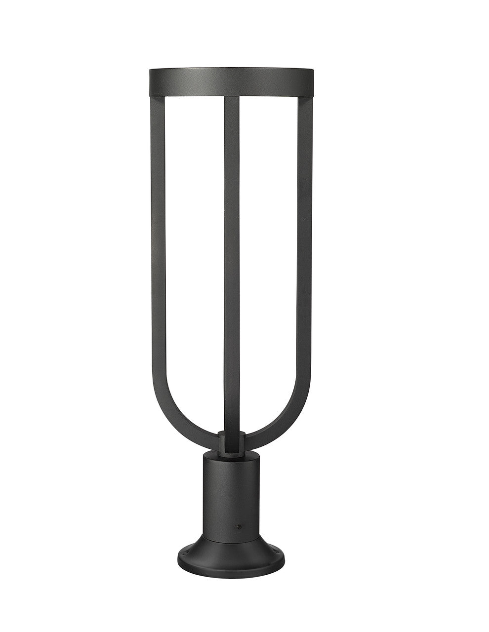 Z-Lite Leland 1 Light Outdoor Pier Mounted Fixture in Sand Black 5005PHB-553PM-BK-LED