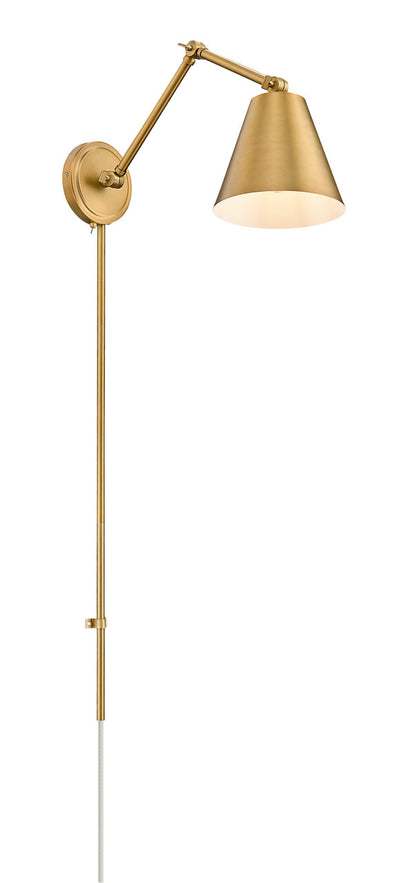 Z-Lite Regent 1 Light Wall Sconce in Rubbed Brass 347S-RB