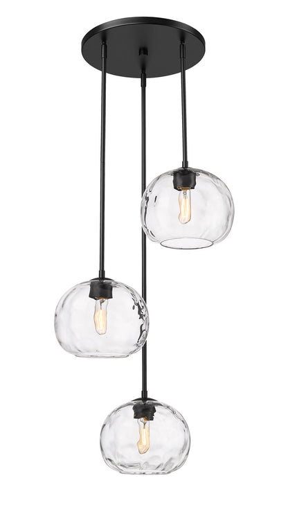 Z-Lite Chloe 3 Light Chandelier in Matte Black 490P10-3R-MB