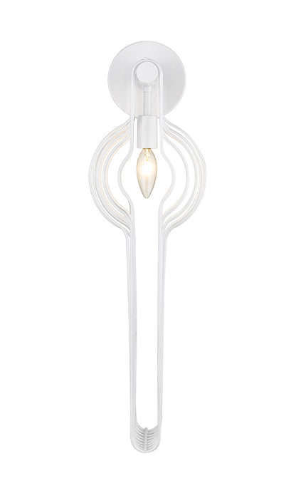 Z-Lite Contour 1 Light Wall Sconce in White 801-1SL-WH