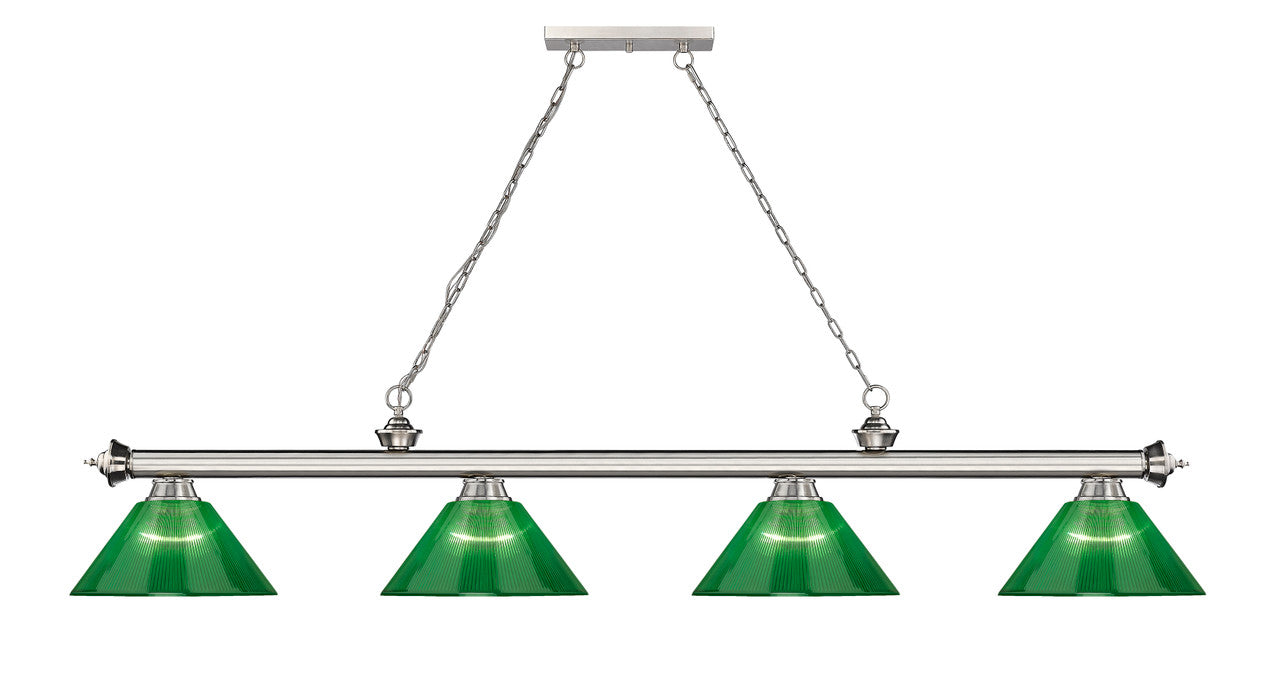 Z-Lite Cordon 4 Light Billiard in Brushed Nickel 2306-4BN-ARG