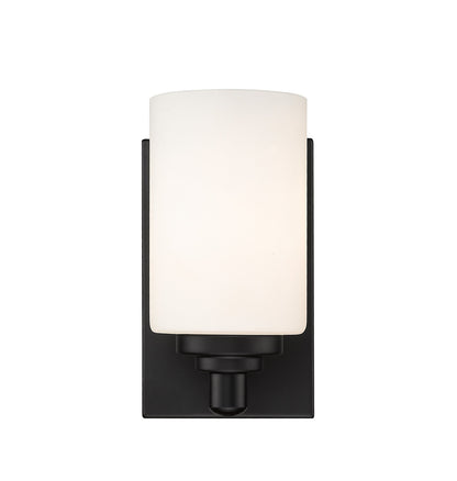 Z-Lite Soledad 1 Light Wall Sconce in Matte Black 485-1S-MB