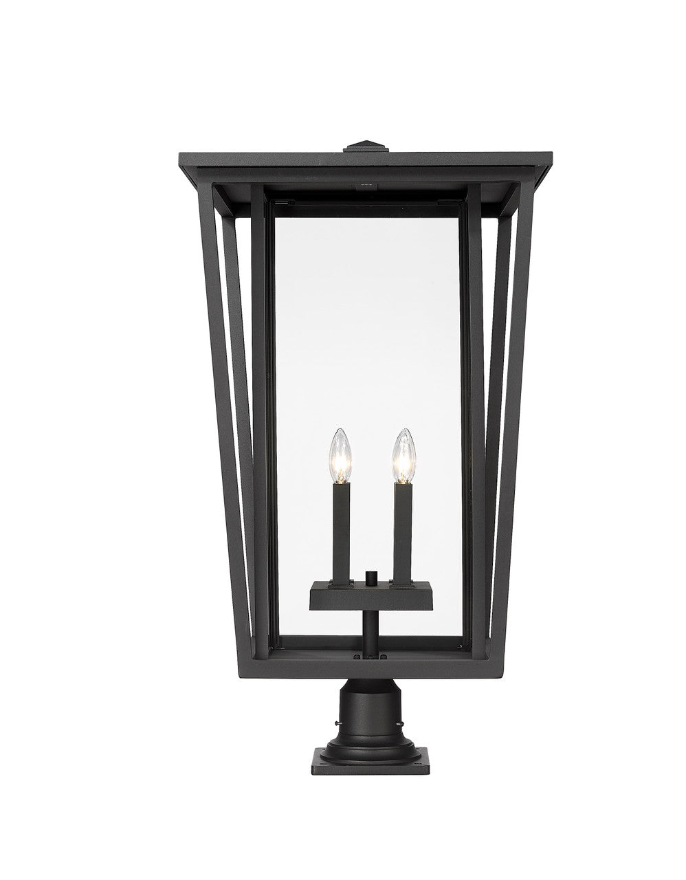 Z-Lite Seoul 4 Light Outdoor Pier Mounted Fixture in Black 571PHXXLR-533PM-BK