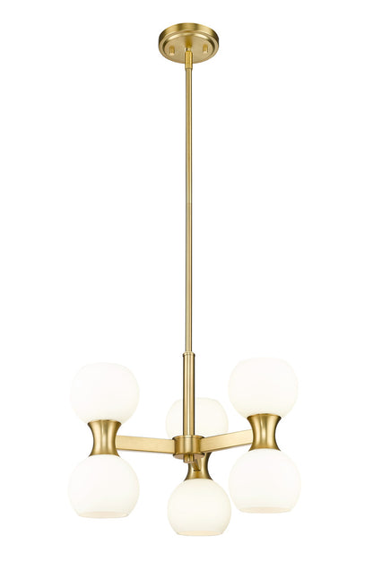 Z-Lite Artemis 6 Light Chandelier in Modern Gold 494-6MGLD