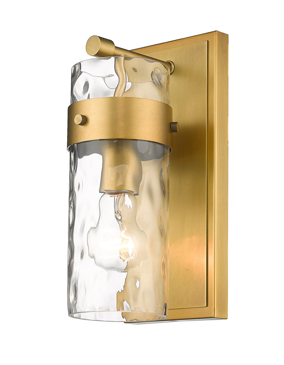 Z-Lite Fontaine 1 Light Wall Sconce in Rubbed Brass 3035-1V-RB