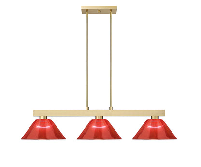 Z-Lite Cobalt 3 Light Billiard in Modern Gold 152MGLD-ARBG