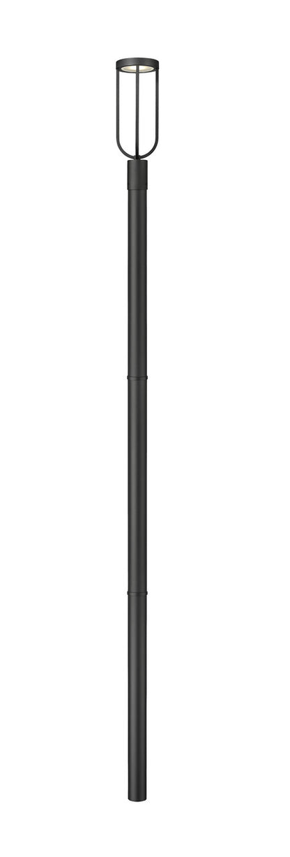 Z-Lite Leland 1 Light Outdoor Post Mounted Fixture in Sand Black 5005PHM-5009P96-BK-L