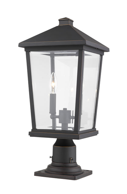 Z-Lite Beacon 2 Light Outdoor Pier Mounted Fixture in Oil Rubbed Bronze 568PHBR-533PM-ORB