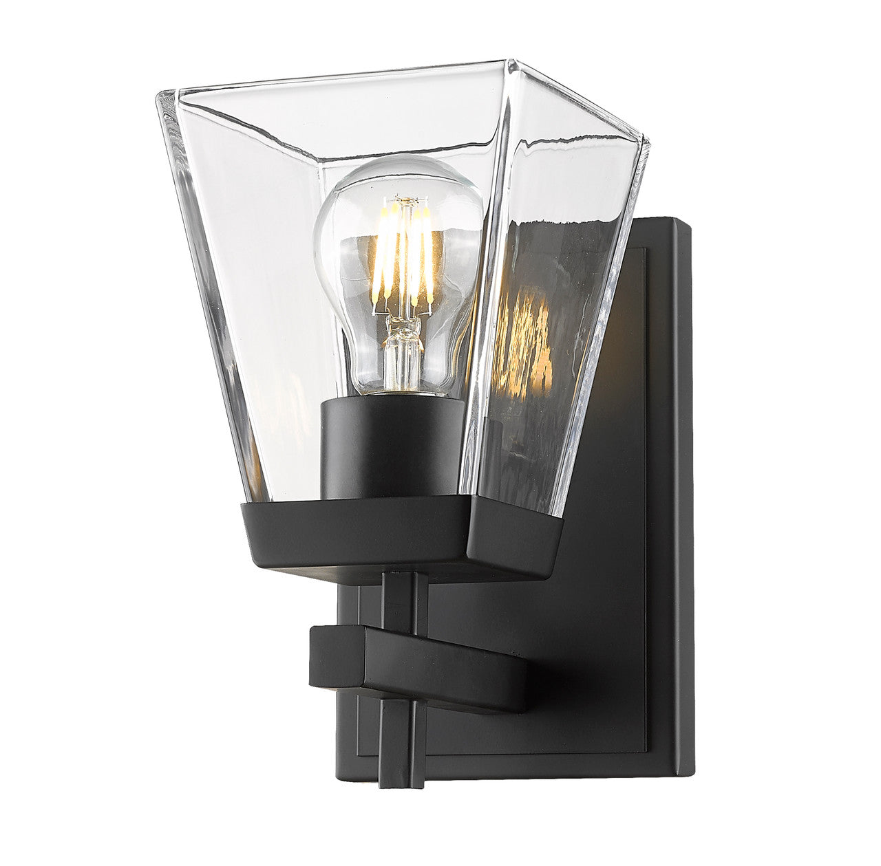 Z-Lite Lauren 1 Light Wall Sconce in Matte Black 819-1S-MB