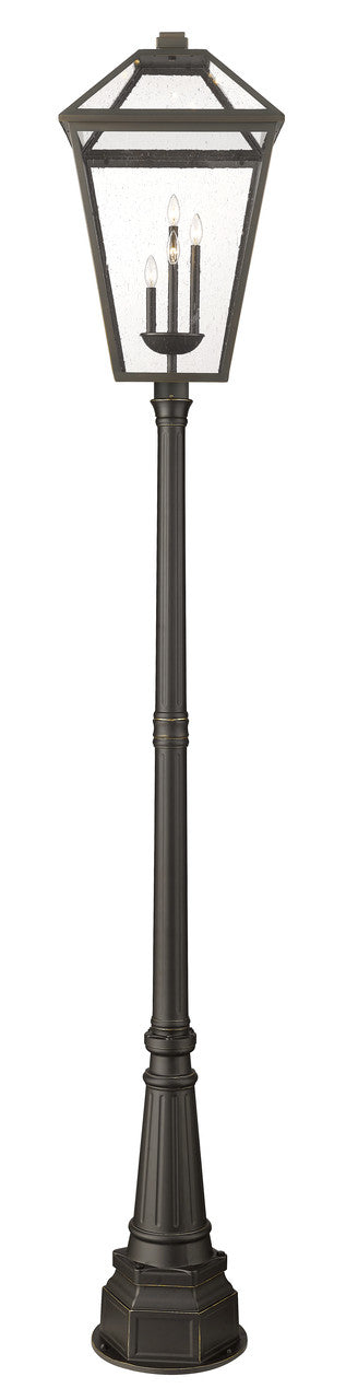 Z-Lite Talbot 4 Light Outdoor Post Mounted Fixture in Oil Rubbed Bronze 579PHXLXR-564P-ORB