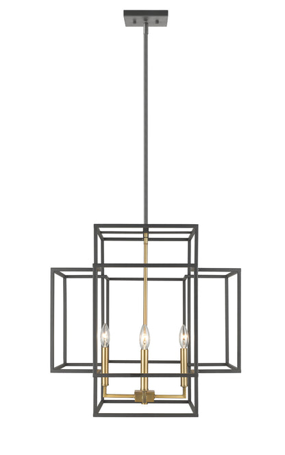 Z-Lite Titania 4 Light Chandelier in Bronze + Olde Brass 454-22BRZ-OBR