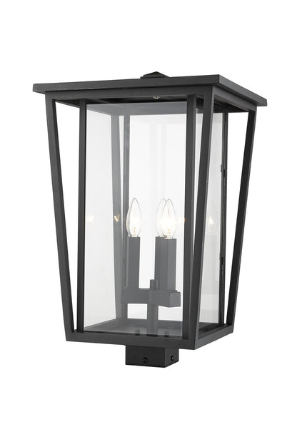 Z-Lite Seoul 3 Light Outdoor Post Mount Fixture in Black 571PHXLS-BK