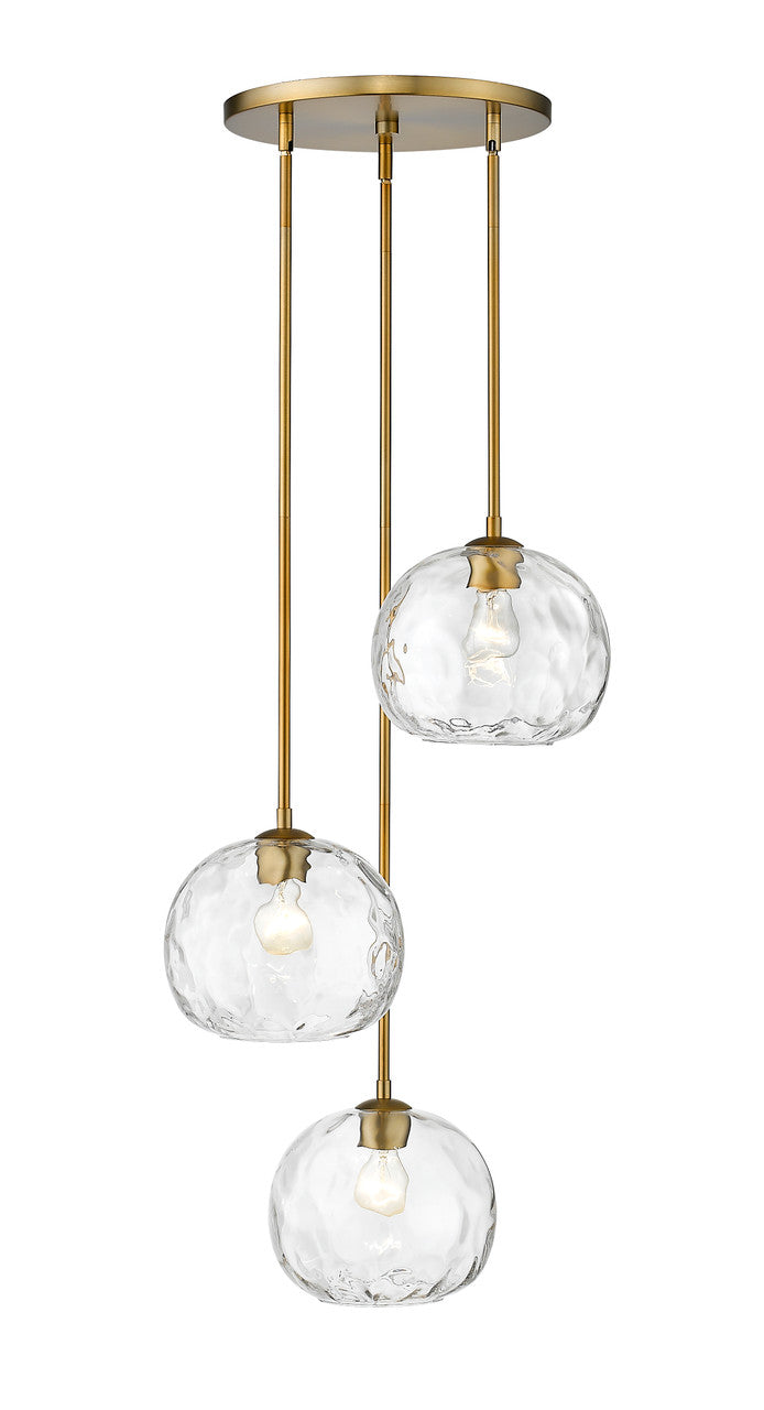 Z-Lite Chloe 3 Light Chandelier in Olde Brass 490P10-3R-OBR