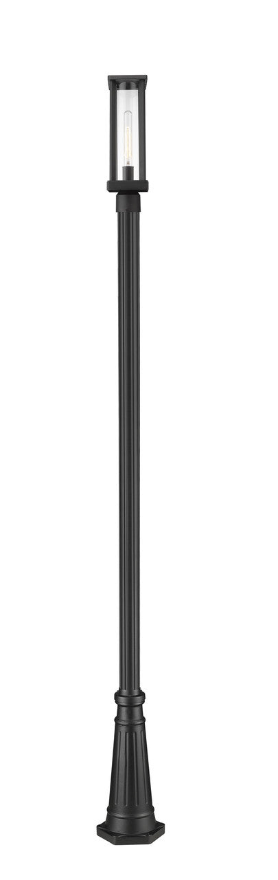 Z-Lite Glenwood 1 Light Outdoor Post Mounted Fixture in Black 586PHMR-519P-BK