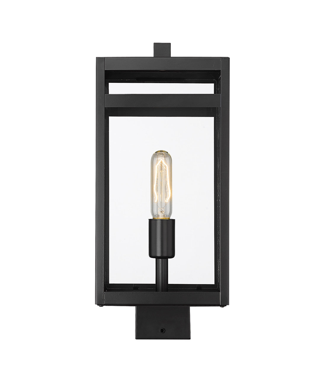 Z-Lite Nuri 1 Light Outdoor Post Mount Fixture in Black 596PHMS-BK