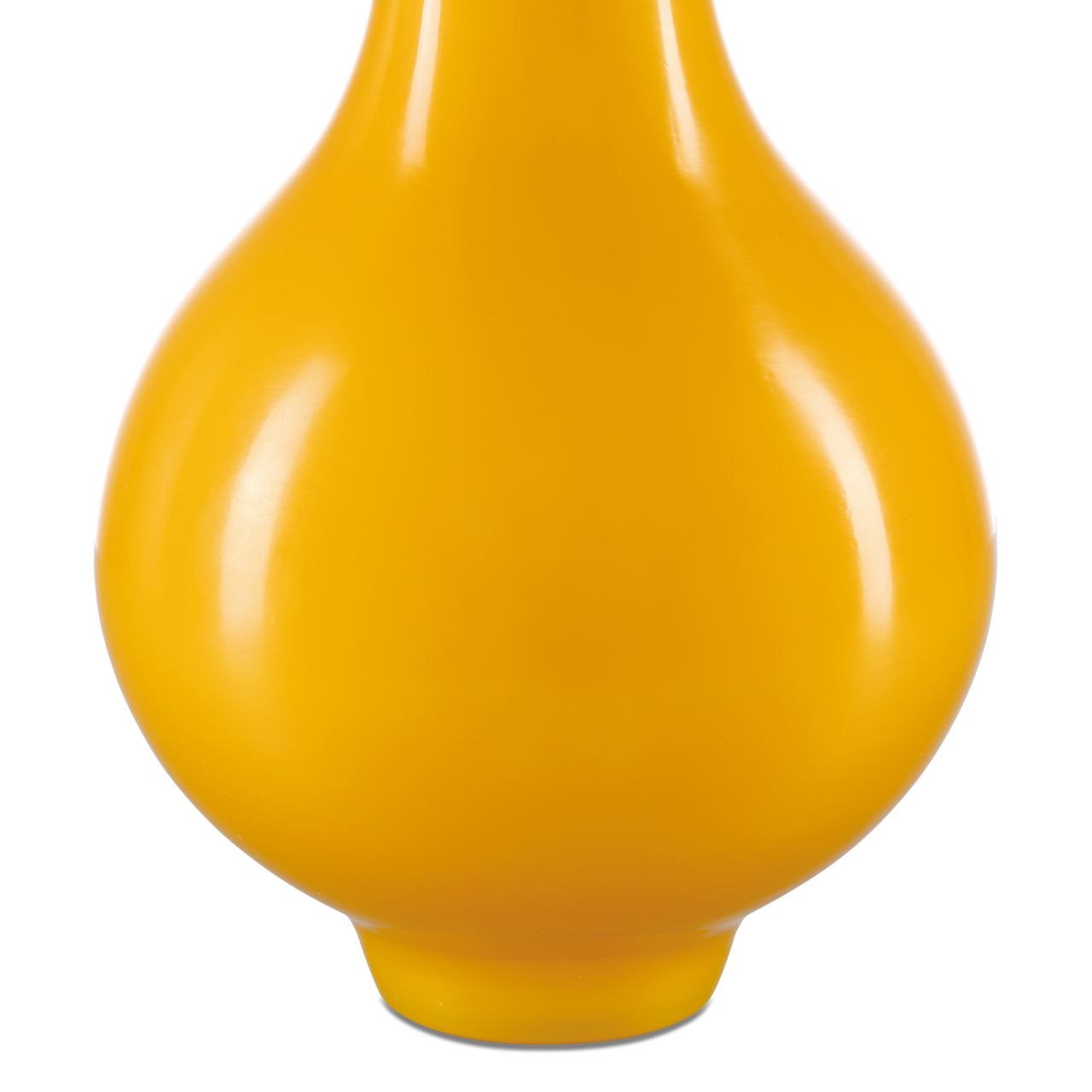 Currey & Co. Imperial Yellow Peking Long Neck Vase 1200-0683