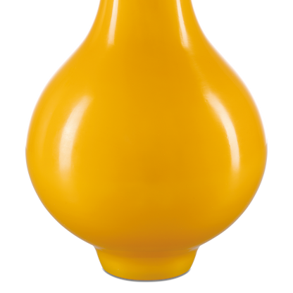 Currey & Co. Imperial Yellow Peking Long Neck Vase 1200-0683