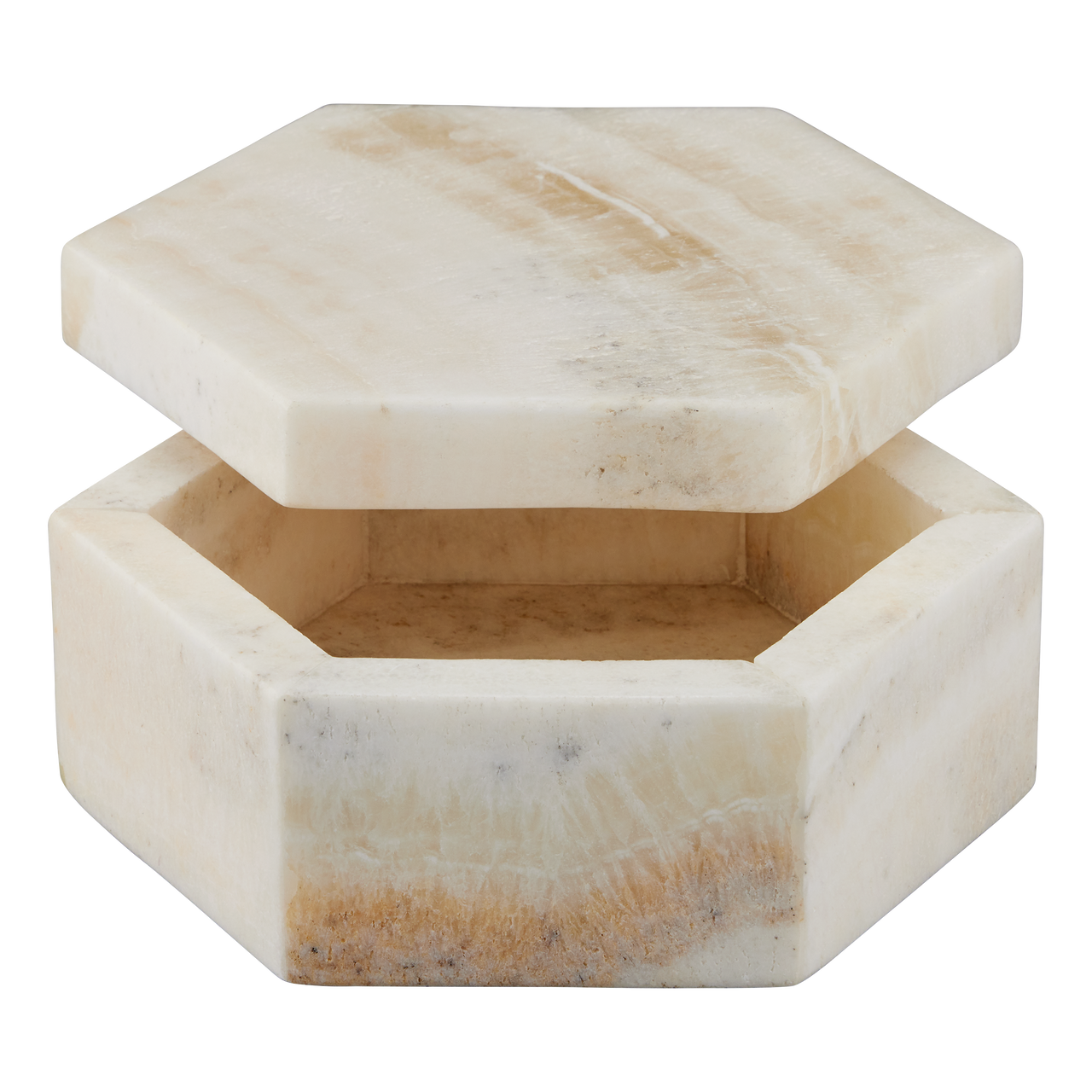 Currey & Co. Arco Onyx Hexagon Box 1200-0801