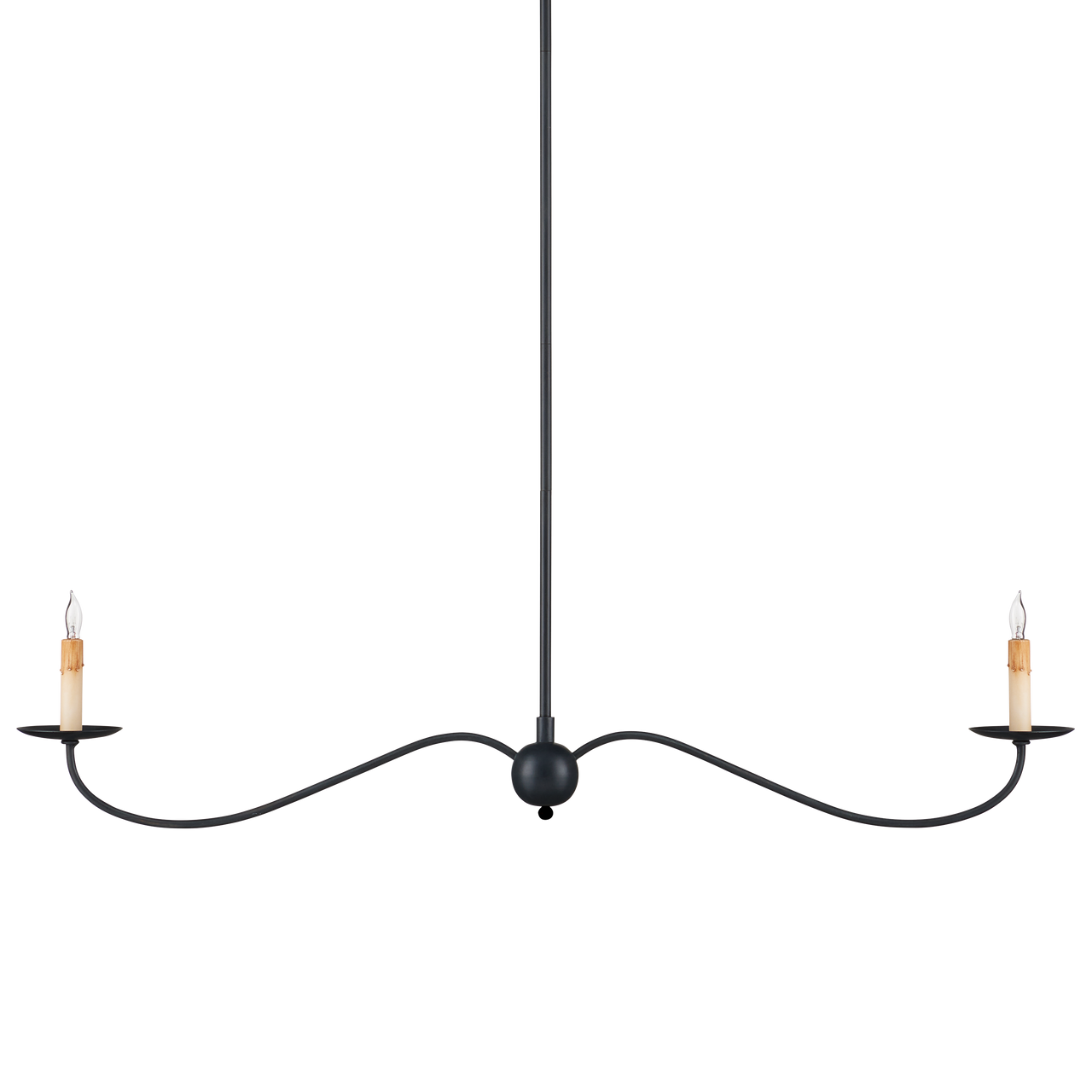 Currey & Co. Saxon Black Linear Chandelier 9000-1126