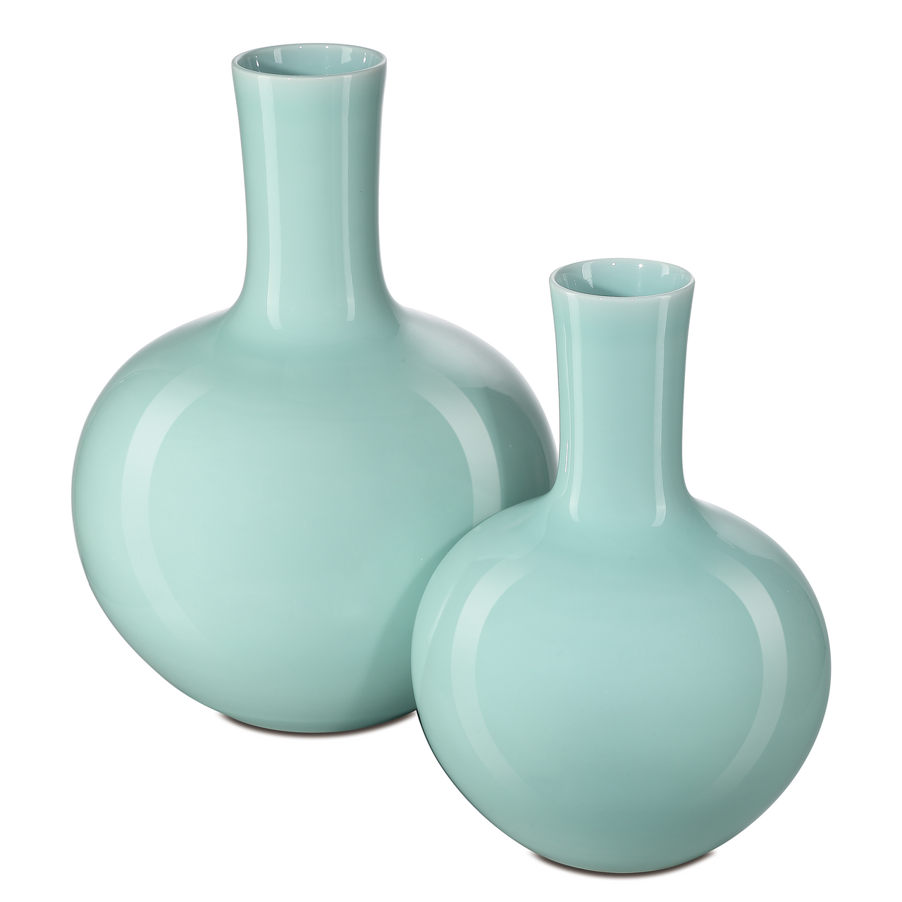 Currey & Co. Celadon Small Green Straight Neck Vase 1200-0670